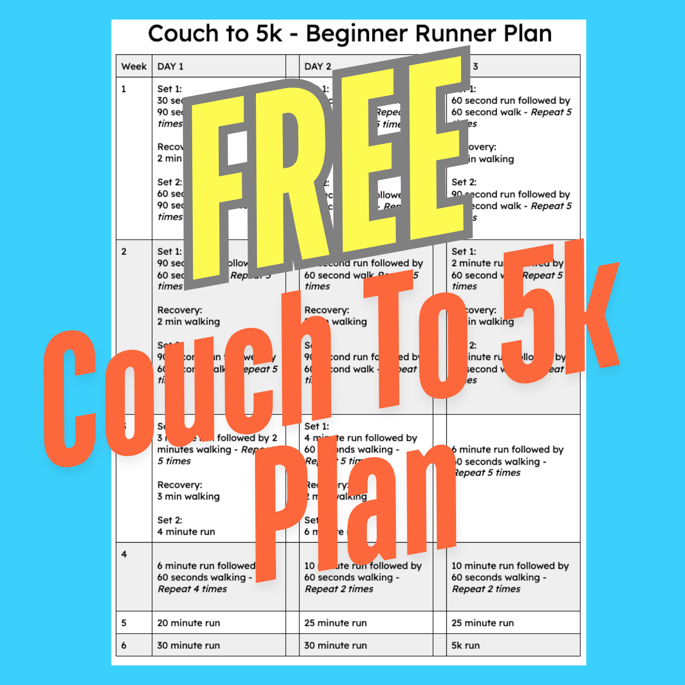 Free Couch to 5k Plan - John McDonnell Running Coach